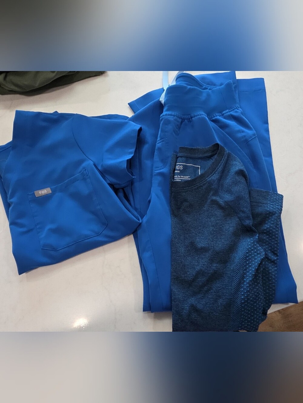 Figs Royal Blue Scrub Top, Pants & Underscrub